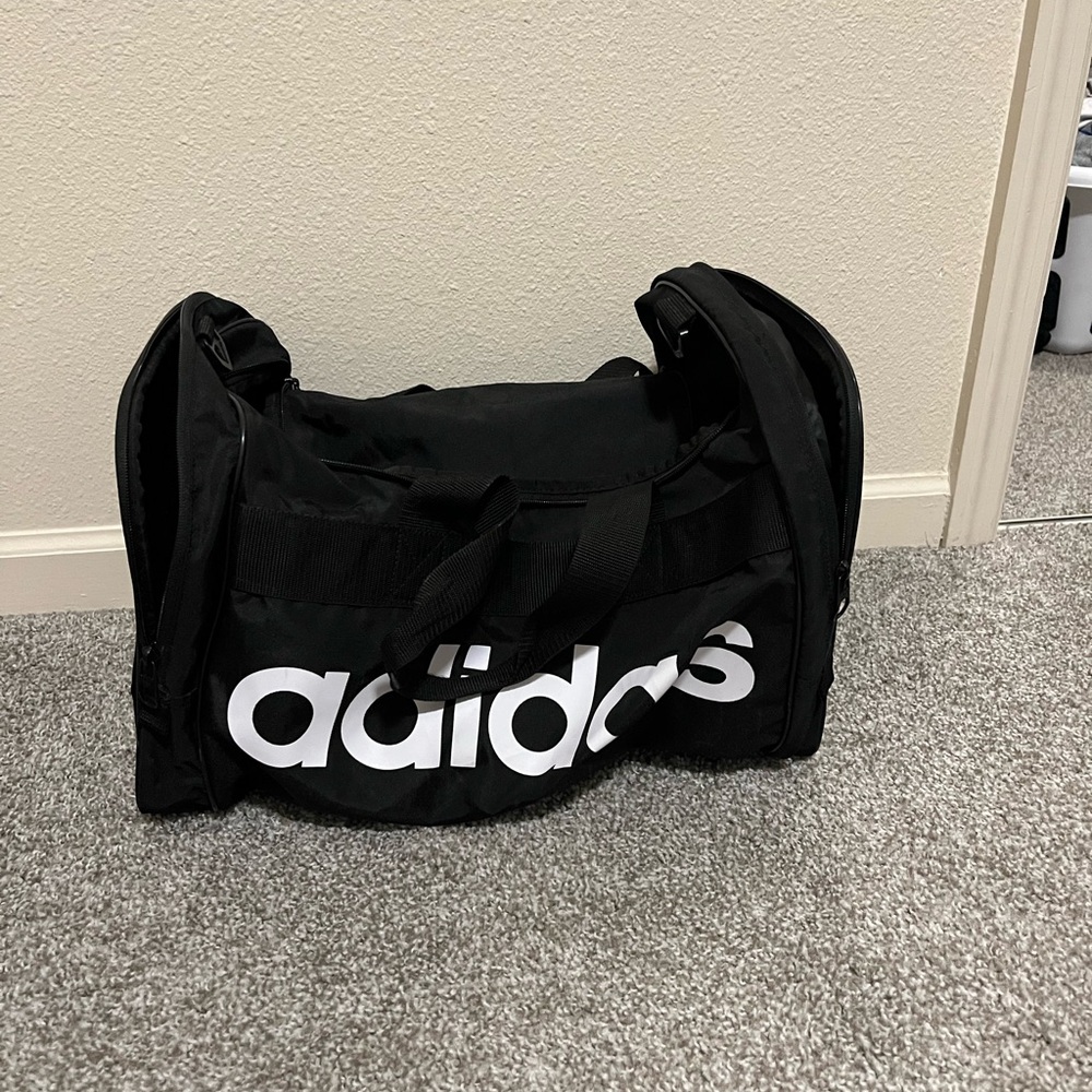 Adidas Black and White Sports Duffel
